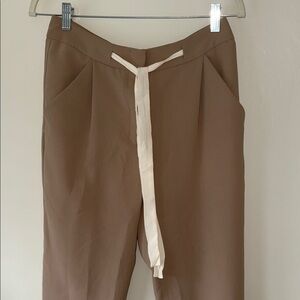 Wilfred Tan Trousers with Off White Detail